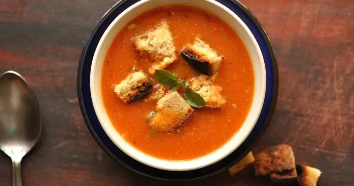 Tomato soup plate